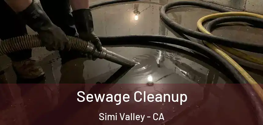  Sewage Cleanup Simi Valley - CA